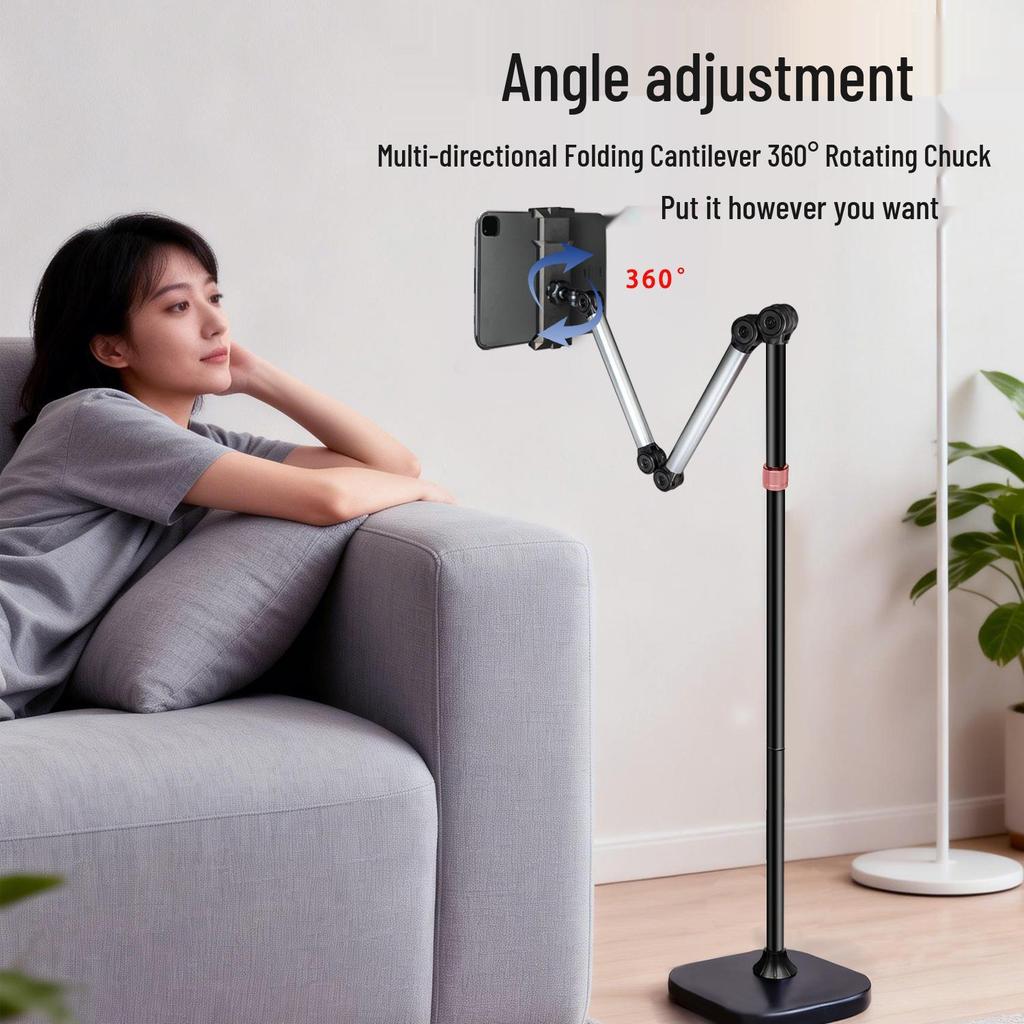 Foldable Multi-Axis Rotating Arm Stand for Mobile Phones and Tablets