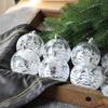 6pcs/set Transparent Xmas Ball Ornament Elk Deer/House Bauble Hanging Ornament  Holiday Festival