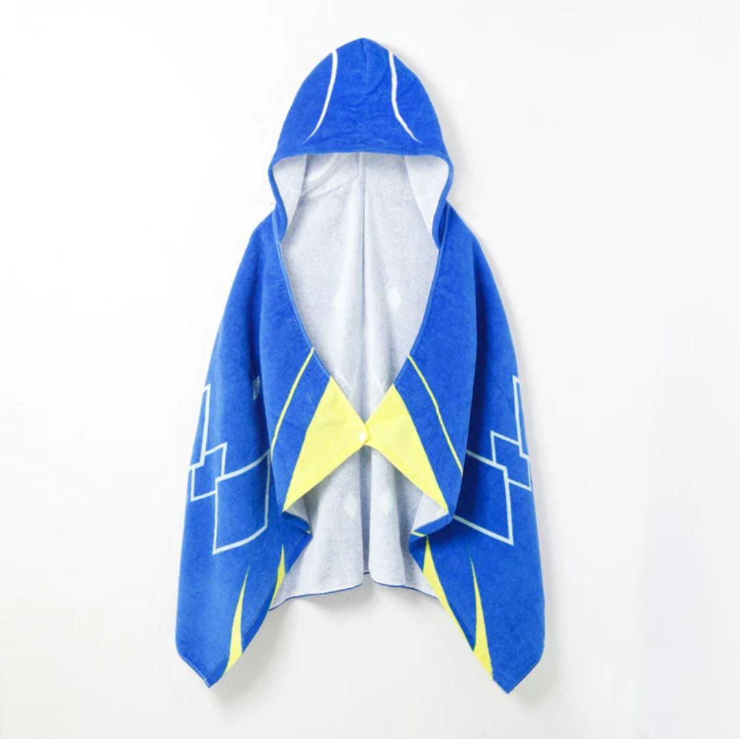 

[USED] Kafu Hooded Scarf Towel Blue Sparrow ver.