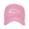 Custom Classic Jesus Cross Fish Baseball Cap Women Unisex Adjustable Christian Dad Hat Sports Snapback Caps