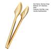 Stainless Steel Serving Tongs with Slotted Heads BBQ Buffet Food Clips Heat-Resistant Rust-Proof Hollow Chuck Design Kitchen Utensils