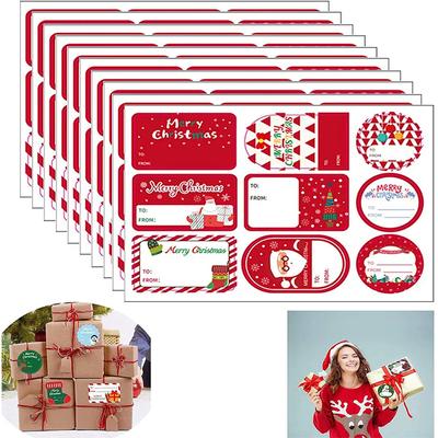 10PC Xmas Christmas Sticker Seal Sticker Self-adhesive Box Labels To From Christmas Gift Bag