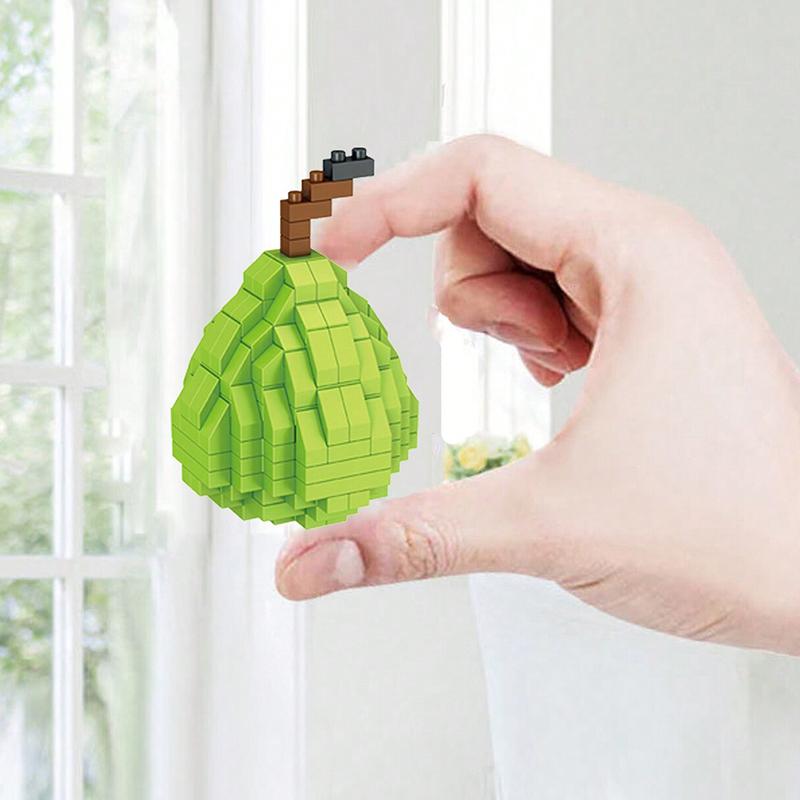Mini Blocs de Construction Fruités Jouer Fruit Pomme Banane Modèle Nourriture Heureuse DIY Assembler Décoration de Bureau Bricsk Cadeau Jouets pour Enfants