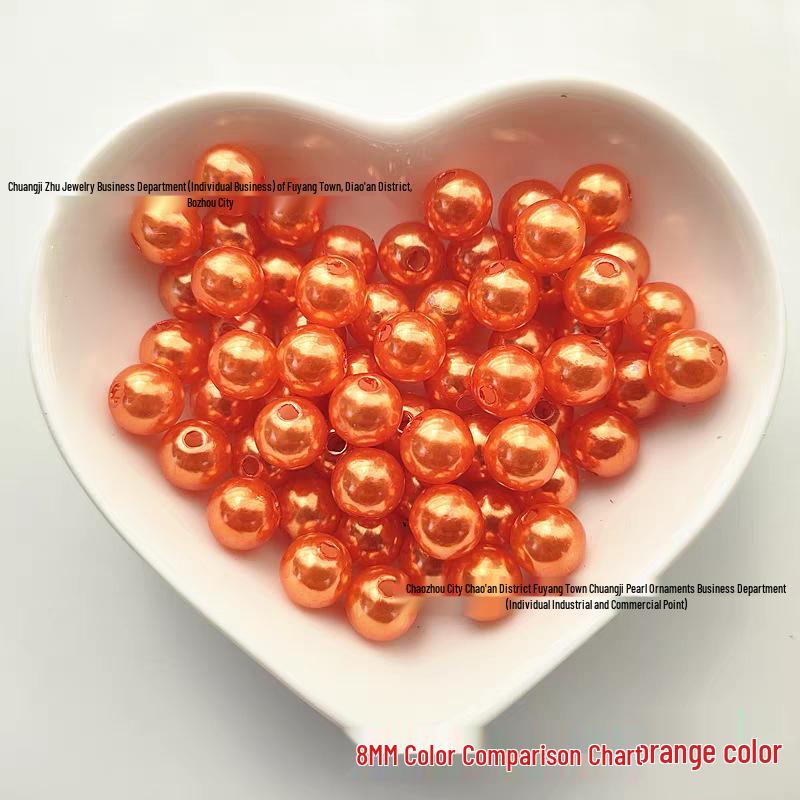 DIY Handmade Materials: 4-20mm Colored Round Loose Beads, ABS Imitation Pearls for Beading and Accessories