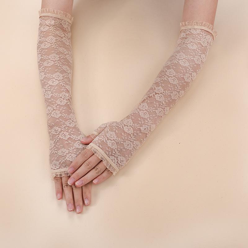2026 Mid-Length Black Lace Vintage Wedding Dress Gloves for Photography