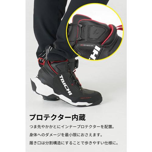 RS TAICHI Motorcycle Riding Shoes Shoes Waterproof Built-in Protector BOA Dial Shift Guard Equipped DRYMASTER Arrow Shoes RSS013 BLACK/RED 26.5cm