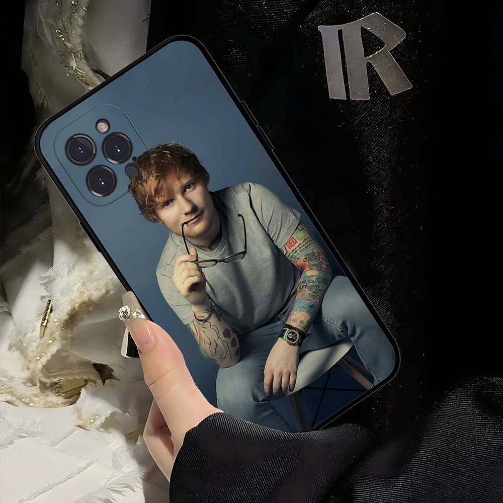E-Ed Sheeran Phone Case For Iphone 17 16 15 14 13 12 11 Pro Max Plus Black Shell Cover Case