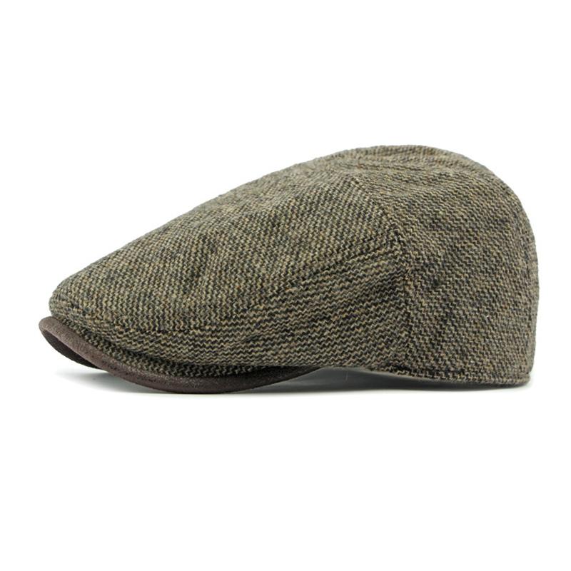 Woolen Hat Women's Autumn Winter Beret British Painter Hat Forward Hat Men's Cotton Hat Peaked Cap