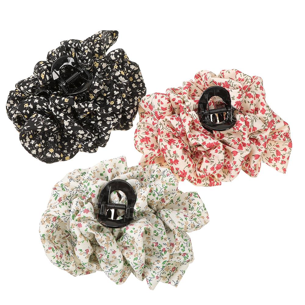 Large Fabric floral patterns Hair Clips Hairpin Fashion Hair Accessories Hair Claw For Women Girl