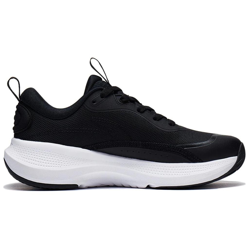Li Ning Soft Go Cushioning Slip Resistant Abrasion Resistant Breathable Low top Casual Shoes Women's Black AGLT180-1