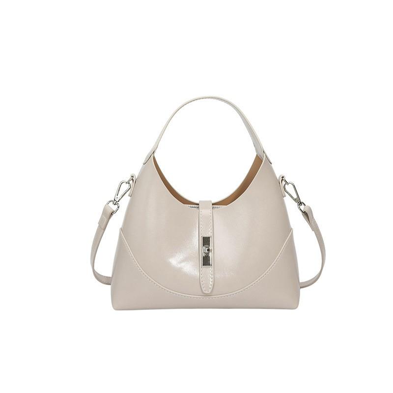 Elegant Minimalist Single Shoulder Bag With Snap - PU Water Bucket Tote Daily Commute Travel