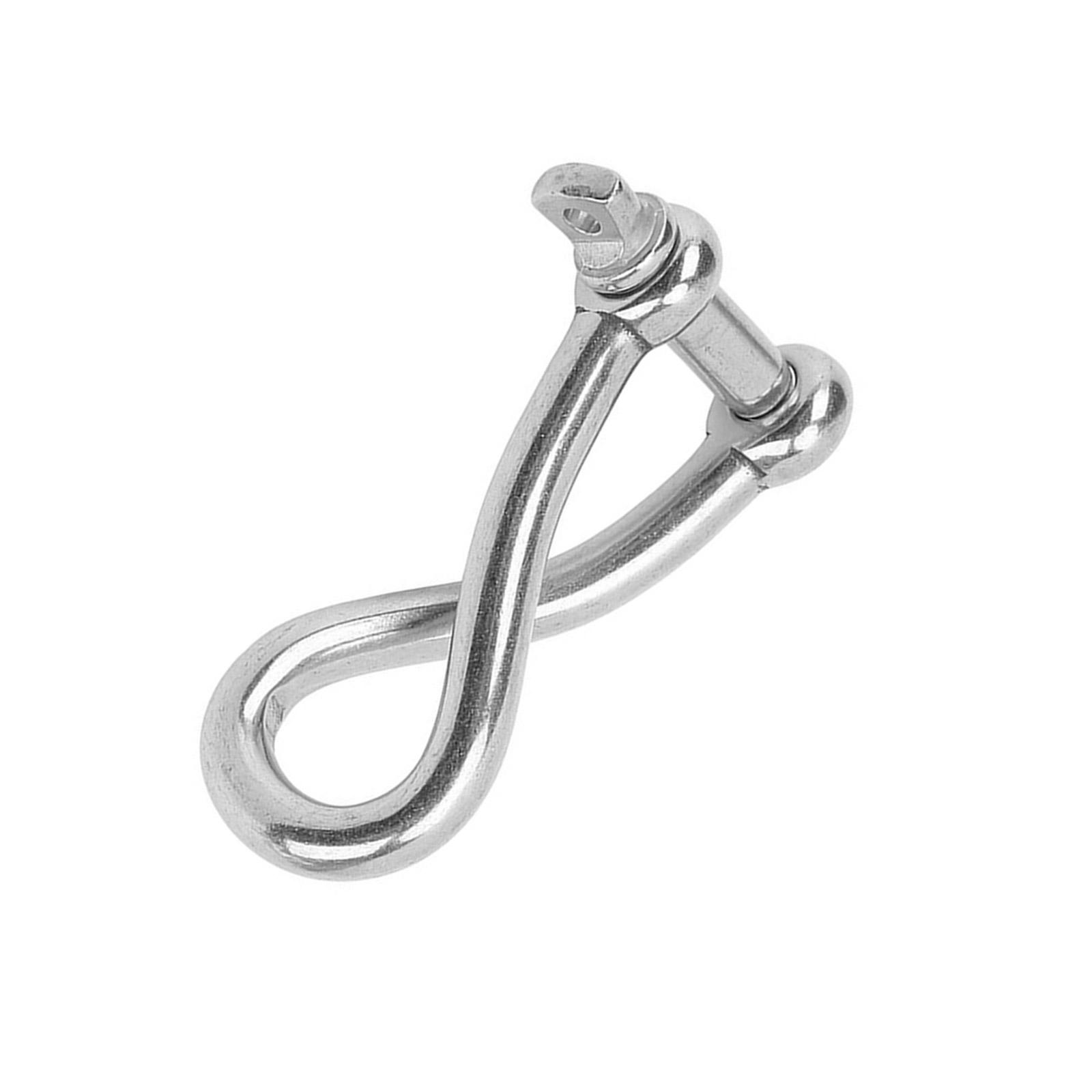 

4/5/6/8/10/12mm Screw Pin Shackle Rustproof Twisted Shackle Screw Pin Stainless Twist Shackle Heavy Duty Anchor Shackle 1