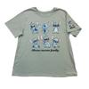 Disney Stitch Shirt Womens 1X Green Ohana Means Family Short Sleeve Crew Neck