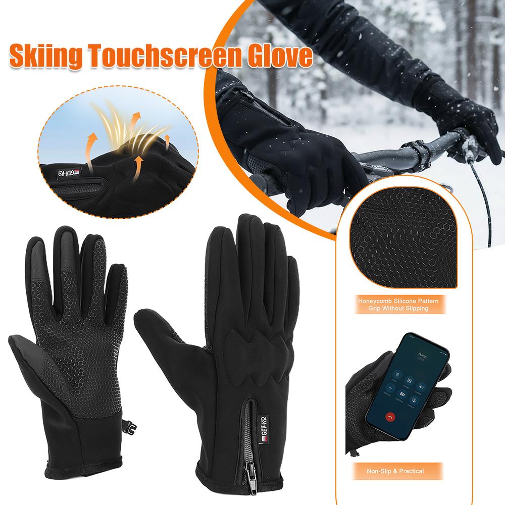 Winter Sports Gloves Waterproof Skiing Touchscreen Glove Anti-Slip Full Fingers Warmer Gloves for Fishing Driving Motorcycle Ski