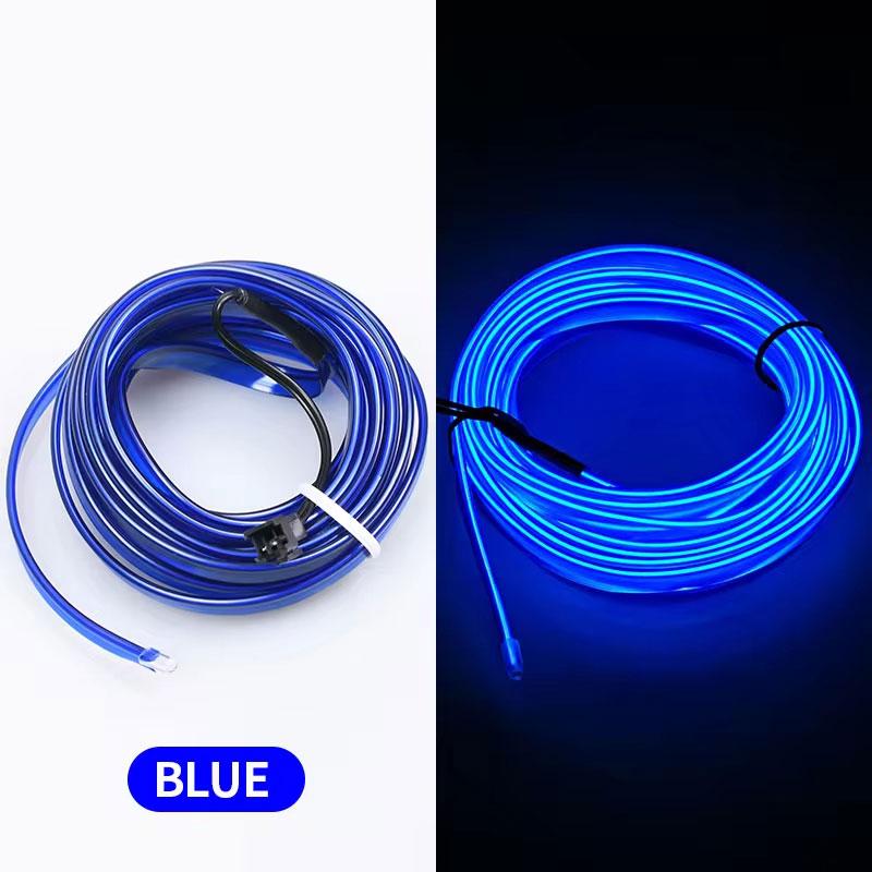 

5M Atmosphere Lamp EL Cold Light Line With USB DIY Decorative Dash Board Console Auto LED Ambient Light Car Interior Accessories