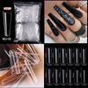 500pcs/bag Coffin False Nail Tips Clear Ballerina Stiletto Rounded Square Acrylic Fake Nails Extension System UV Gel Manicure