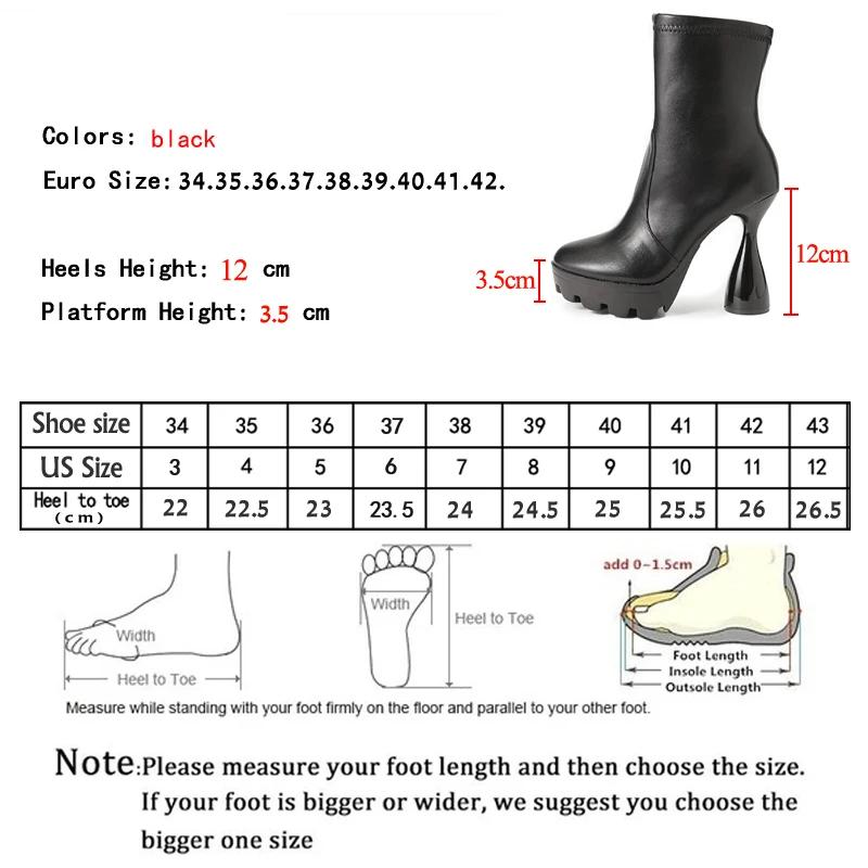 Fashion Eilyken Fashion Platform Women Ankle Boots Roman Round Toe Strange Style Chunky Heels Stripper Shoes Tacones Mujer