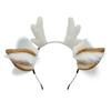 Adjustable Hairband With Faux Furs Deer Horns Seamless Design Perfect For Halloween Holiday Cosplay School Celebrations