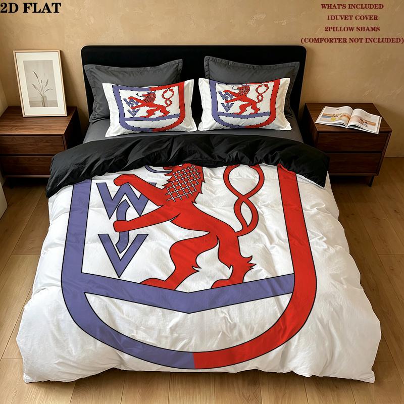 Wuppertaler Sv Bettwäsche Steppdecke Set Bettbezug Kissenbezug Heimdekoration Geburtstagsgeschenk (1 Bettbezug + 2 Kissenbezüge, ohne Füllung)