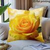 D FlatPC Yellow Gray Floral Pillow Cover Decorative cushion cover living room bedroom various types of rooms