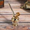 Filtered Water Pipe Portable Mini Brass DualUse Vintage Removable Smoking Pipes