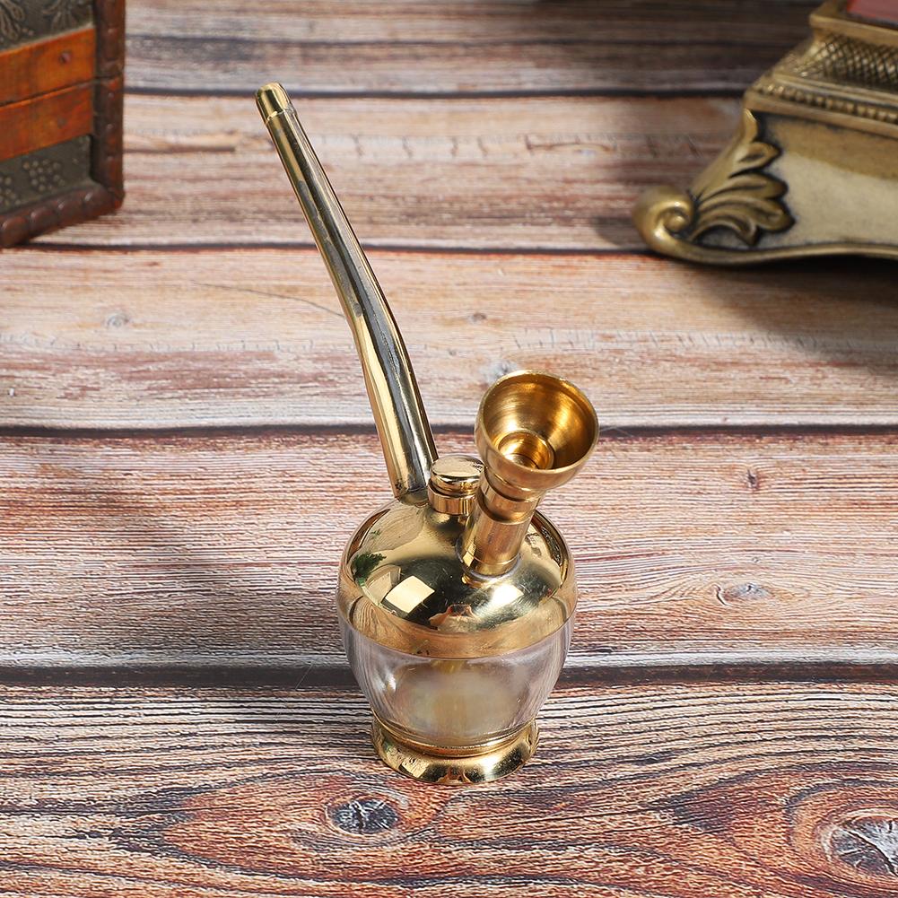Filtered Water Pipe Portable Mini Brass DualUse Vintage Removable Smoking Pipes