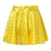 Girls Festivals Dance Skirt: Elastic Waistband Sparkling Dot Mini Swing Skirt for Skating Stage Performance