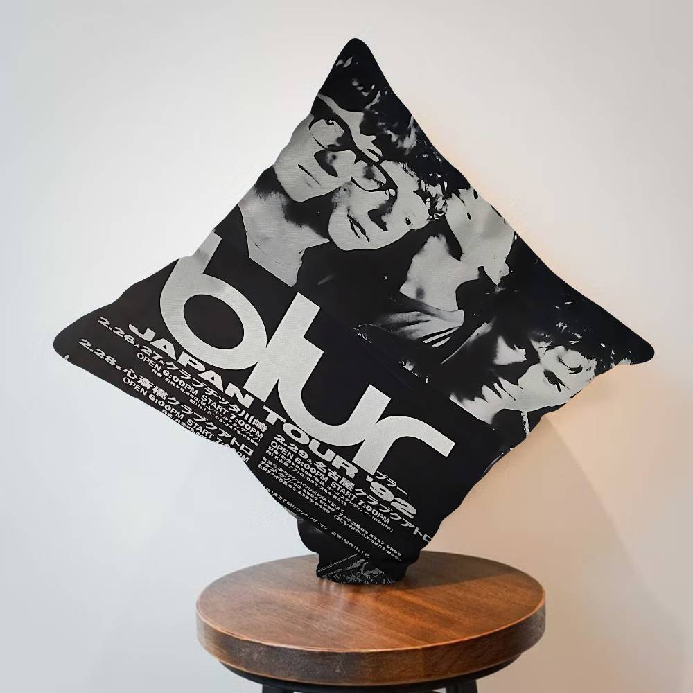 Band Musik Rapper BBlur Vintage Pillow Cushion Cover Pillowcase Living Room Sofa Home Decor Customized