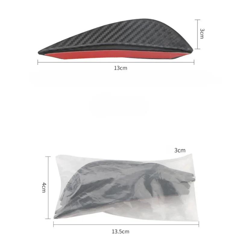 4PCS Car Modified Universal Wind Knife Pvc Material Bumper Anticollision Glue Crescent Spoiler Front Bumper Surround Decoration
