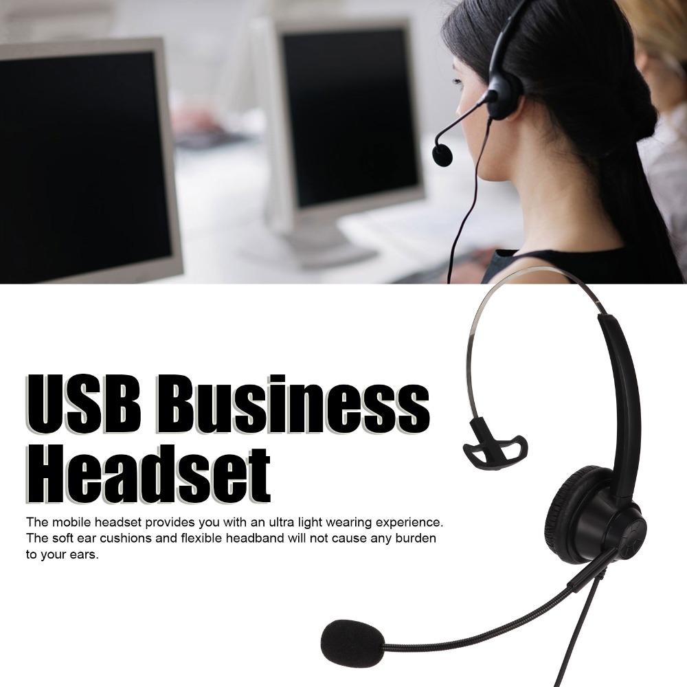 With Microphone Single Ear Business Headset Flexible Noise Reduction USB Headset Office