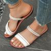 Women Slippers Summer Solid Color Flat Sandals Open Toe Outdoor Slippers New Beach Shoes Plus Size Slides Women Zapatos De Mujer