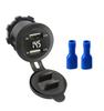 Waterproof Double  USB Charger Socket with LED Light 12V/24V 4.2A Double  USB Port Charger Socket for Car Motorcycle Boats