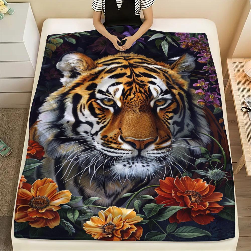 1 Peça Manta de Flanela com Estampa de Desenho Animado, Alta Qualidade Confortável para Todas as Estações, Decoração de Casa, Calor e Conforto, Perfeita para Presente de Natal Aniversário