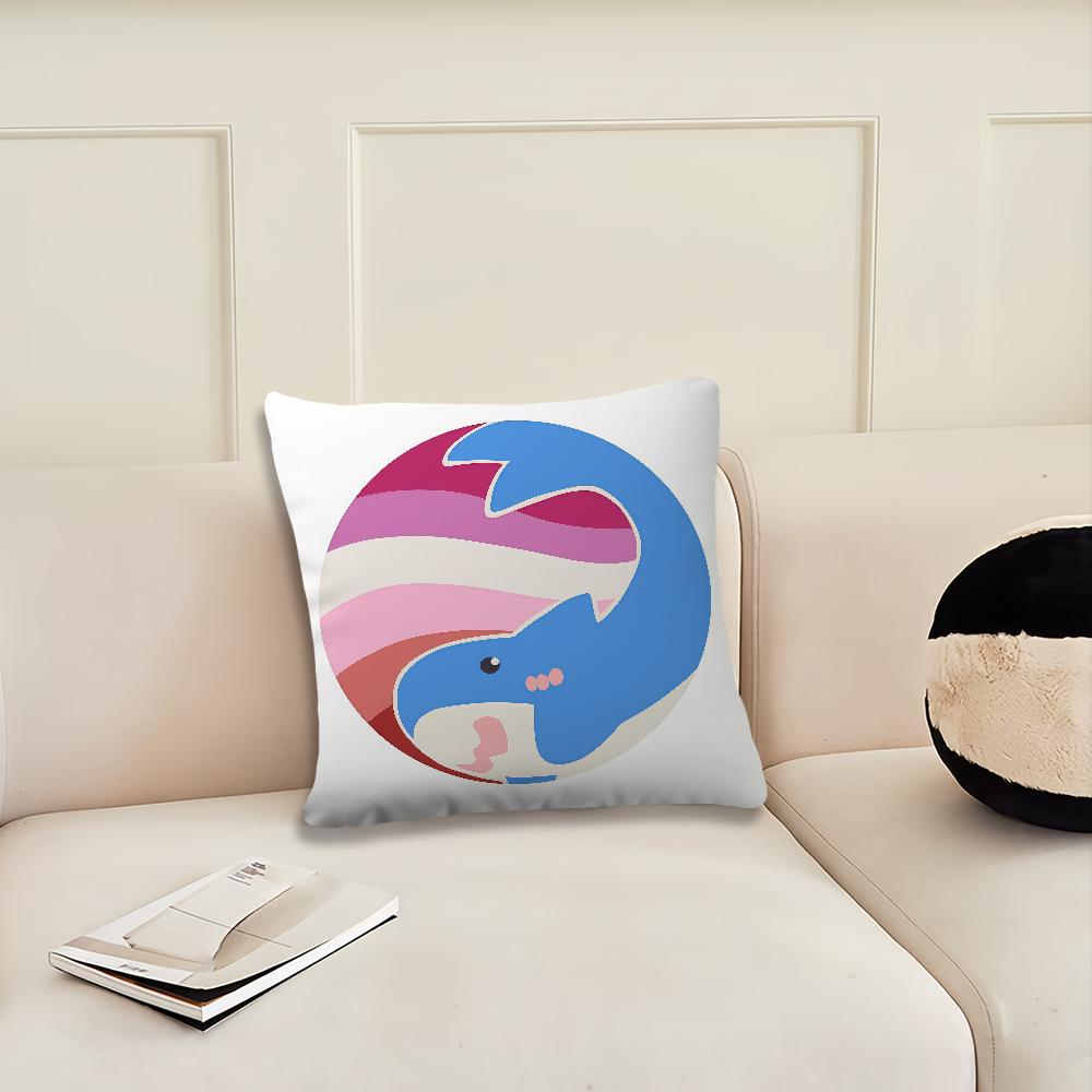 Trans Blahaj Shark Cushion Cover Pillow Cover Decoration Room Home Sofa Living Office Car Nordic Simplicity