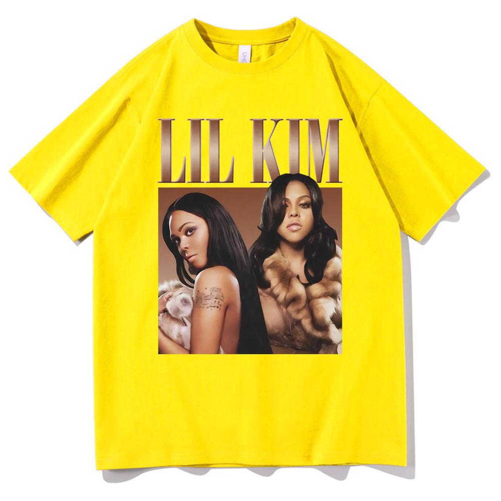 Rapperka Lil Kim Grafický Potisk Tričko Unisex Dámské Hip Hop Oversized Trička Pánské Vintage Tričko Unisex Ležérní Topy Krátký Rukáv