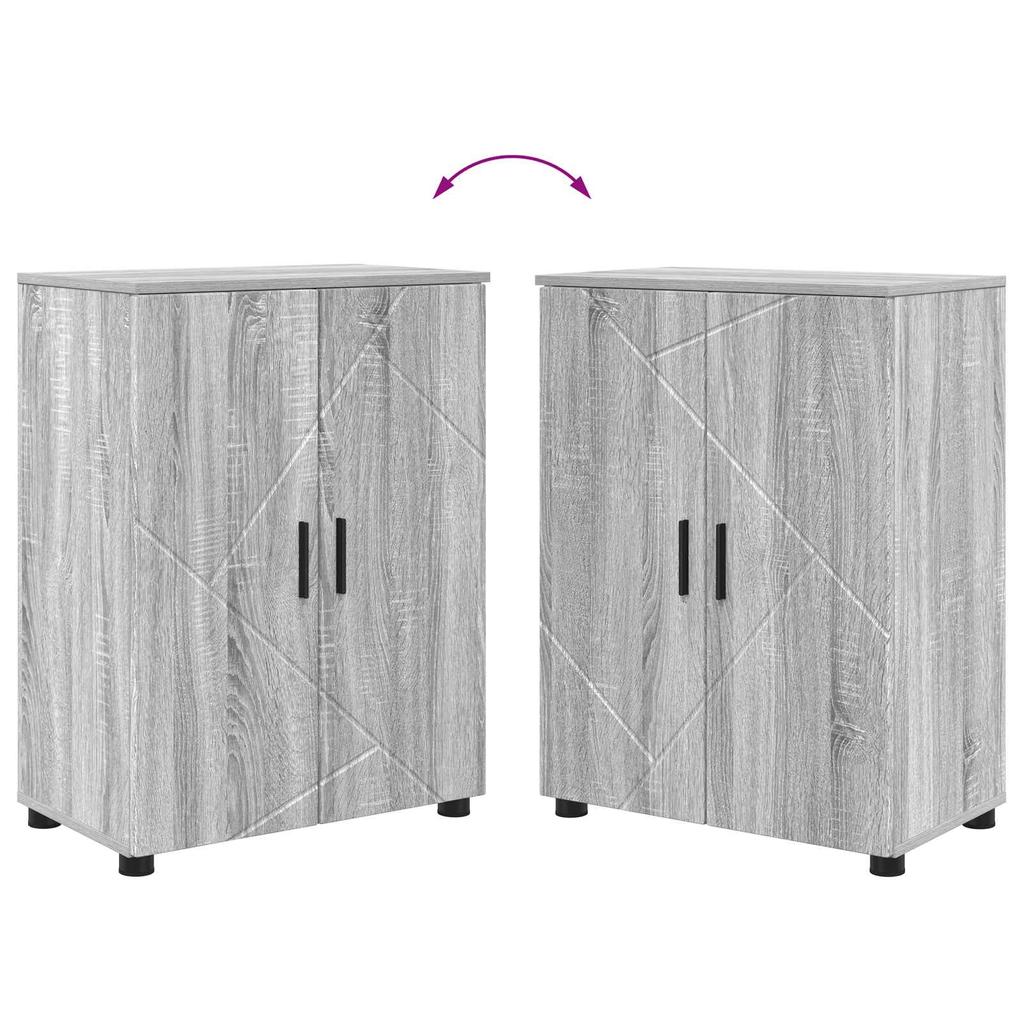 Bathroom Furniture Set 4 Pcs Grey Sonoma 61 X 35 X 64 Cm