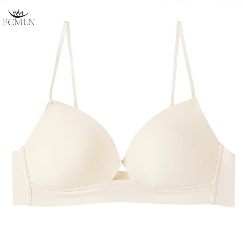 Nahtloser Damen Sommer Dünner BH Push-up und Vergrößert für Kleine Brüste Stützt Seitenbrüste und Verhindert Erschlaffen Bügellos Dünne Träger