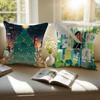 art LLisk Feng Cushion Cover Pillowcase Antidustmite Invisible Zipper Short Plush Sofa Cushion