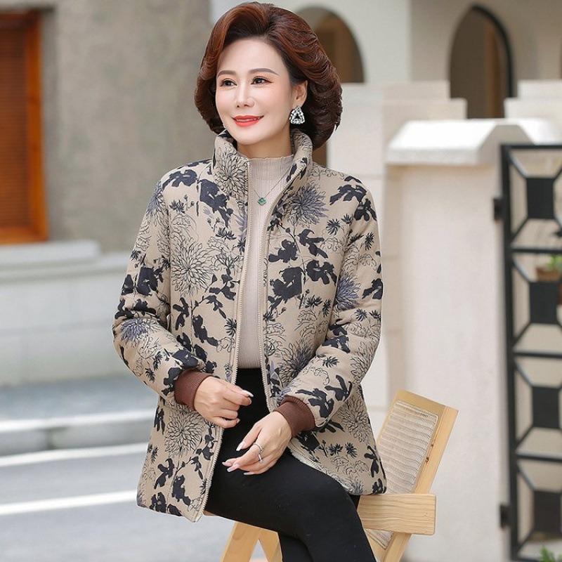 

New cotton-padded jacket, new pattern zipper design, casual thread cuffs, windproof and piled thickened to keep warm 5XL [Recommended 150-80 kg] светло-коричневого