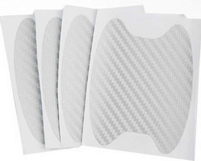 Carbon Fiber Car Door Handle Protective Stickers, 4-Piece Set