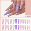 European & American Ballet-Coffin Fake Nails with Manicure Nail Art Stickers