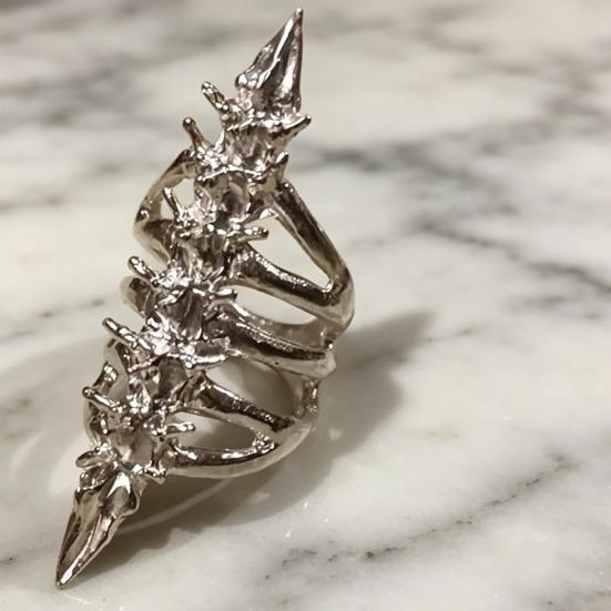 Anello per Dita Stile Gotico Britannico Forma Scheletro Fascia per Dita Resistente ai Graffi Anello Retrò Gioiello Regalo
