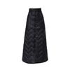 Daunen Plus Schwarz Gesteppt Baumwolle Größe Hohe Taille Vintage Frühling Herbst Winter Lässig Locker Lang Für Frau Röcke Damenrock