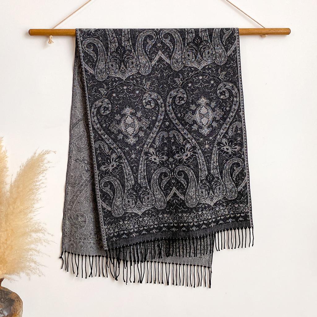Autumn And Winter Ethnic Style Cashew Fringed Warm Popular Outer Shawl Long Scarf Female Versatile