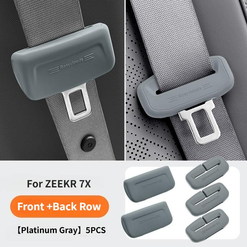 For ZEEKR 7X 007GT 007 001 009 Mix Car Seat Belt Anti Scratch Protector Case Cover Seatbelt Buckle Cover Soft Silicone Collision