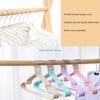 10Pcs Adult Children Metal Clothes Hanger with Plastic Coating Suit Coat Drying Rack Support Hook Non-Slip Dress Holder D57B