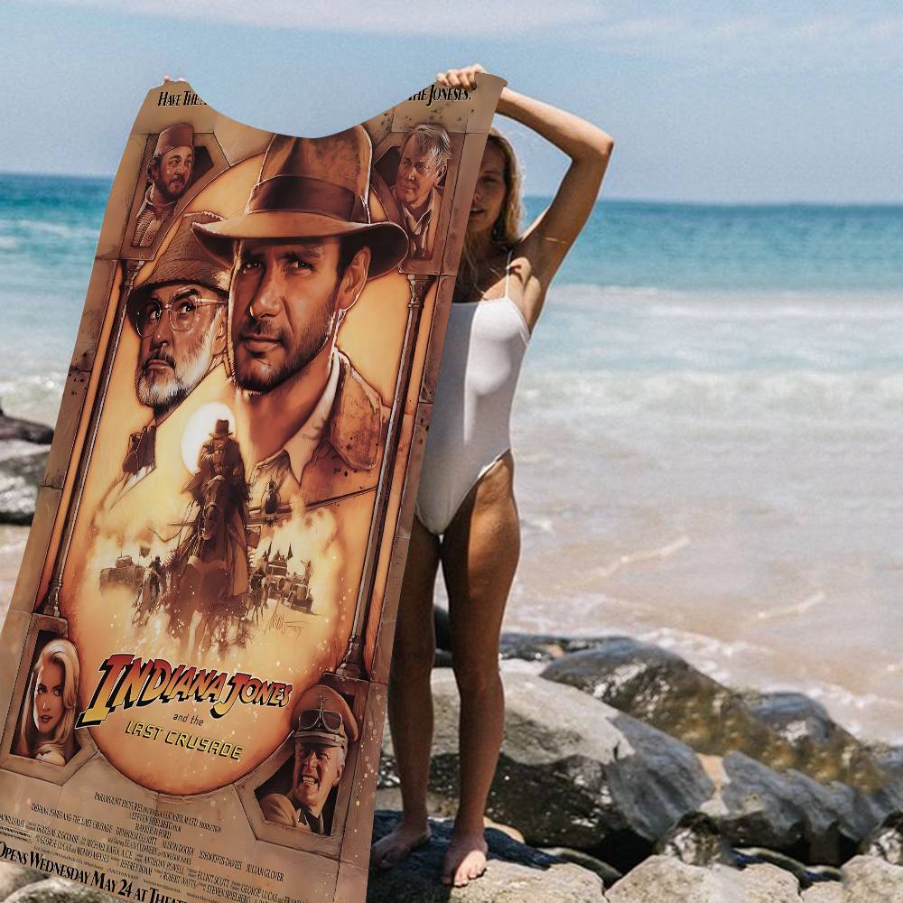

Action Adventure Film I-Indiana J-Jones Microfiber Blanket Quick Drying Beach Towels Super Absorbent Pool Towel Blanket W40*H60(CM)