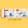 Creative Doodle & Drawing Roll for Children Aged 3 and up - 118.11inch Unfolded Sheets DO-IT-YOURSELF ideal Students Coloring Practice Fit