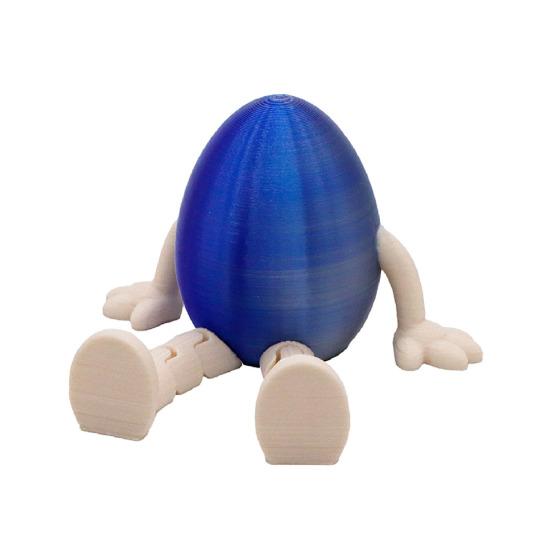 

Великоднє Яйце Фігурка з Рухомими Ногами 3D-друковане Рухомі З єднання Вушка Кролика Яйце Fidget Іграшка Святкова Прикраса B