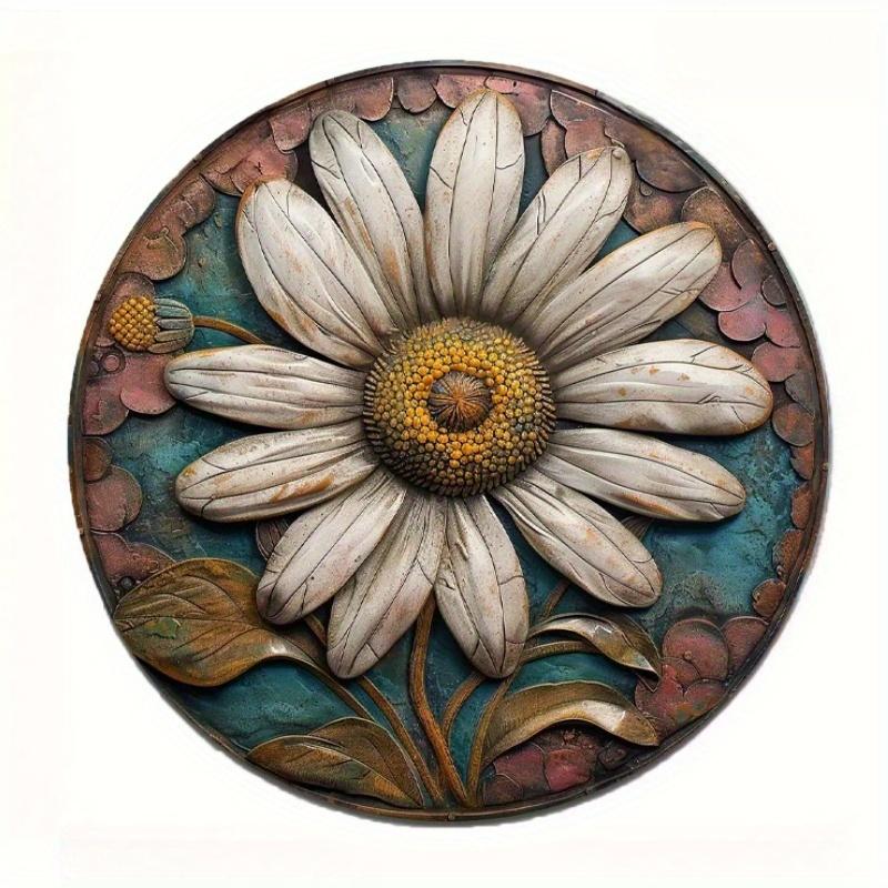 

2D Плоский 20*20см, Круглая Деревянная Табличка Подсолнух, Подарок для Декора Входа, Тема Подсолнуха, для Бара, Клуба, Дома, Кафе, Настенный Декор для Комнаты. 20*20cm